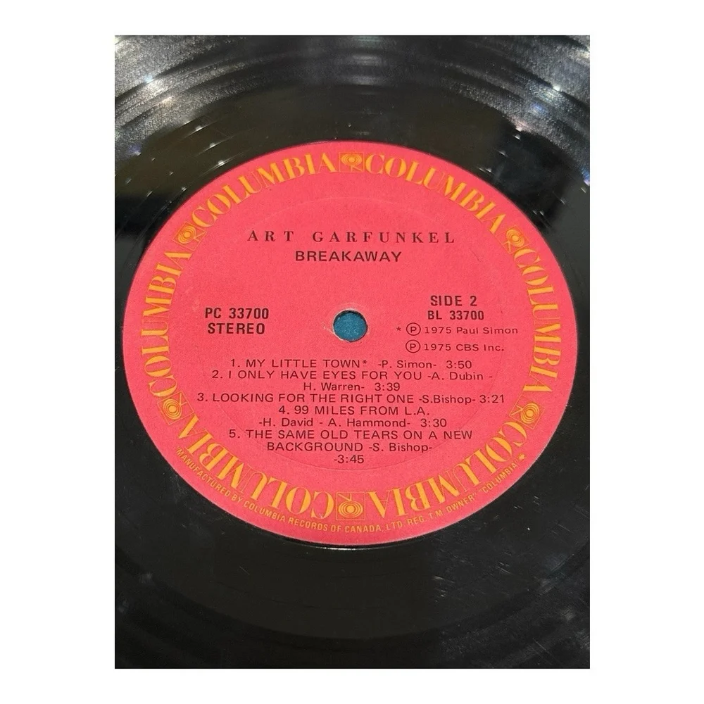 Art Garfunkel Breakaway Vinyl Record LP 1975 - Picture 7 of 11